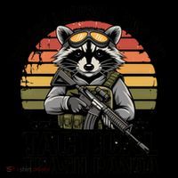 Forage Around And Find Out Tactical Trash Panda Funny Raccoon Meaningful Gift Doggie Tank