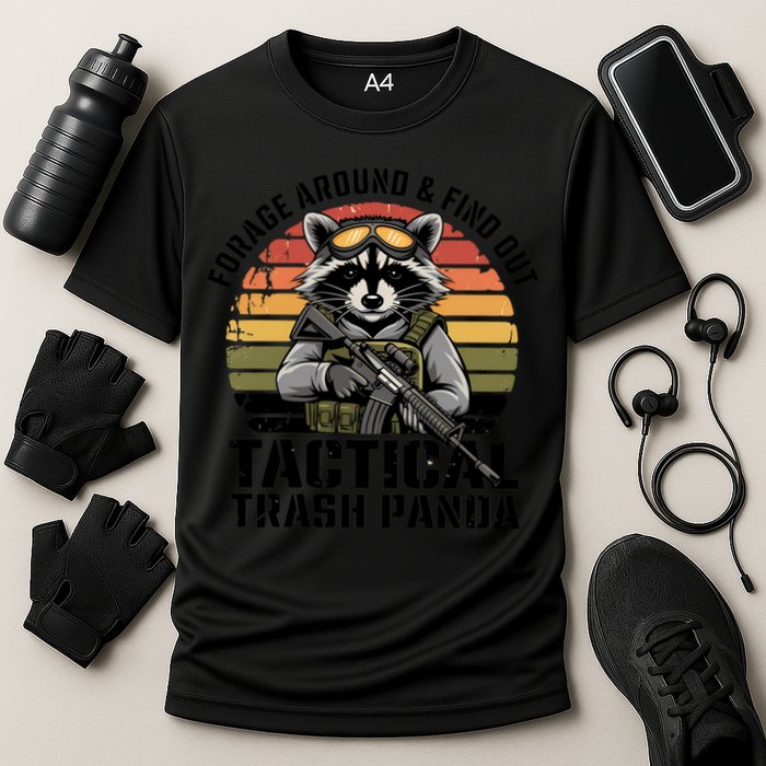 Forage Around And Find Out Tactical Trash Panda Funny Raccoon Meaningful Gift Performance Shirt