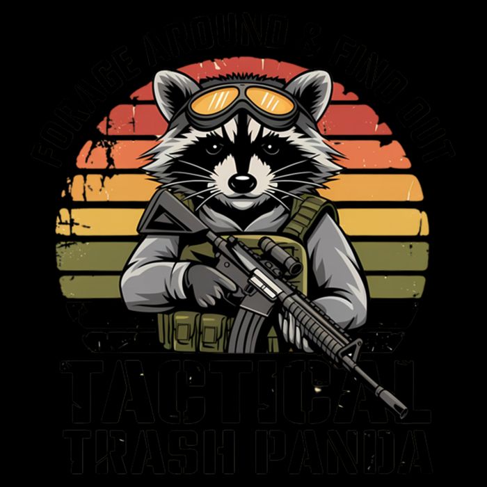 Forage Around And Find Out Tactical Trash Panda Funny Raccoon Meaningful Gift Impact Tech Backpack