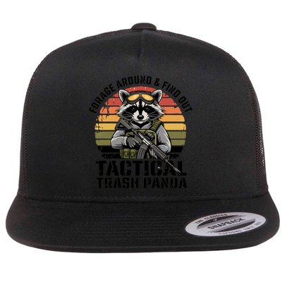 Forage Around And Find Out Tactical Trash Panda Funny Raccoon Meaningful Gift Flatbill Hat