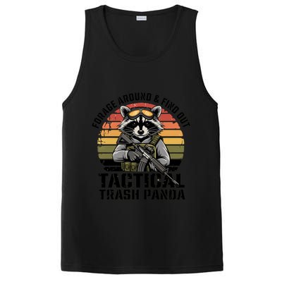 Forage Around And Find Out Tactical Trash Panda Funny Raccoon Meaningful Gift PosiCharge Competitor Tank