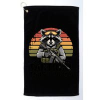 Forage Around And Find Out Tactical Trash Panda Funny Raccoon Meaningful Gift Golf Towel