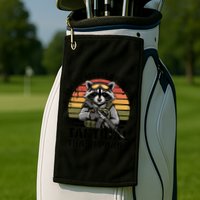 Forage Around And Find Out Tactical Trash Panda Funny Raccoon Meaningful Gift Golf Towel