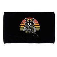 Forage Around And Find Out Tactical Trash Panda Funny Raccoon Meaningful Gift Microfiber Hand Towel