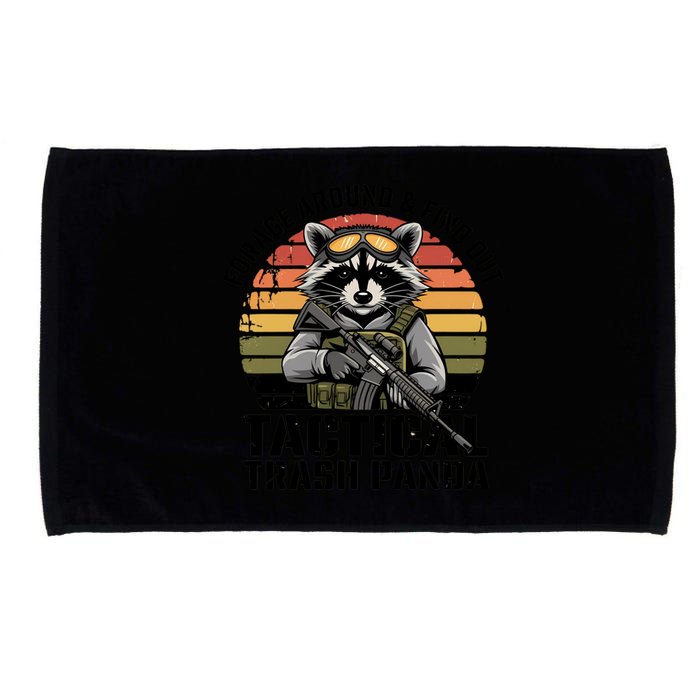 Forage Around And Find Out Tactical Trash Panda Funny Raccoon Meaningful Gift Microfiber Hand Towel