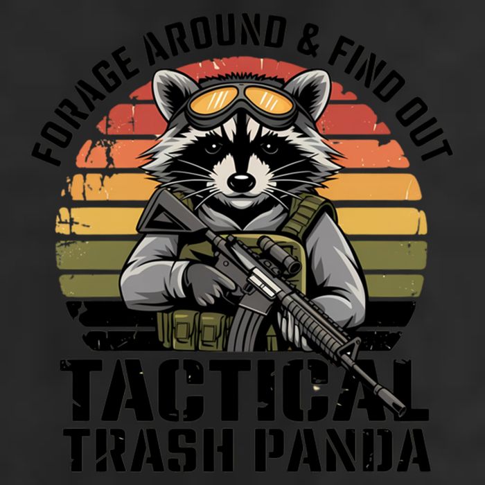 Forage Around And Find Out Tactical Trash Panda Funny Raccoon Meaningful Gift Microfiber Hand Towel