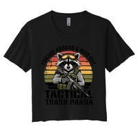 Forage Around And Find Out Tactical Trash Panda Funny Raccoon Meaningful Gift Crop Top