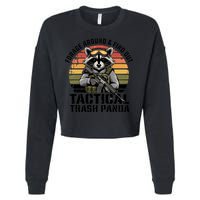 Forage Around And Find Out Tactical Trash Panda Funny Raccoon Meaningful Gift Cropped Pullover Crew