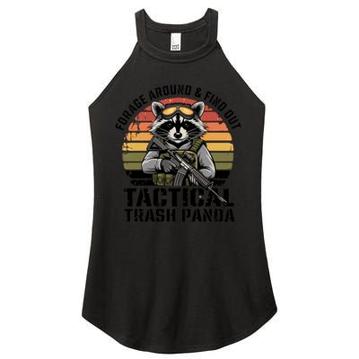 Forage Around And Find Out Tactical Trash Panda Funny Raccoon Meaningful Gift Women's Perfect Tri Rocker Tank