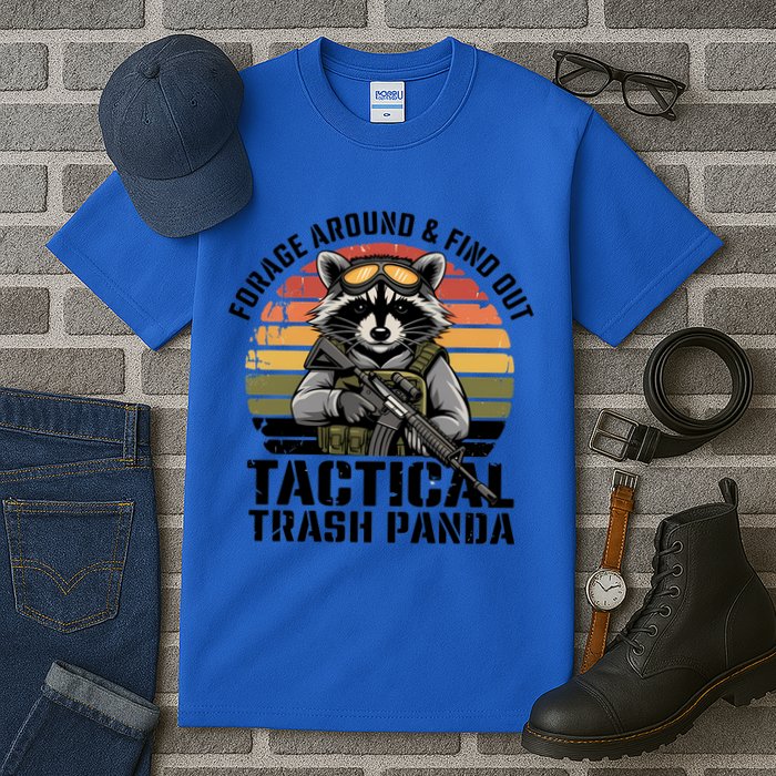 Forage Around And Find Out Tactical Trash Panda Funny Raccoon Meaningful Gift Tall T-Shirt