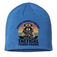 Forage Around And Find Out Tactical Trash Panda Funny Raccoon Meaningful Gift Sustainable Beanie