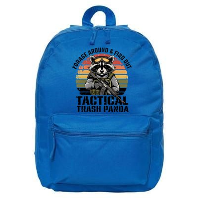 Forage Around And Find Out Tactical Trash Panda Funny Raccoon Meaningful Gift 16 in Basic Backpack