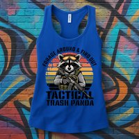 Forage Around And Find Out Tactical Trash Panda Funny Raccoon Meaningful Gift Womens Tank Top