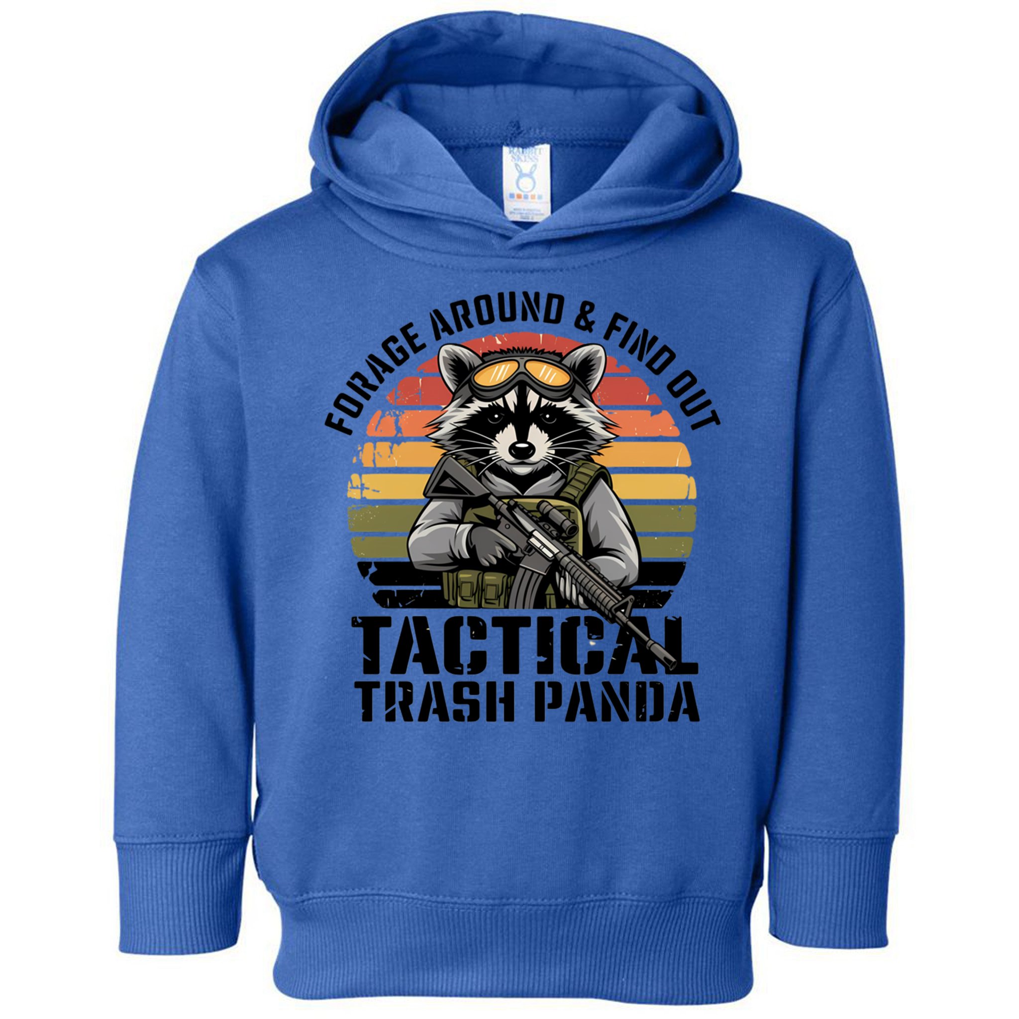 Forage Around And Find Out Tactical Trash Panda Funny Raccoon Meaningful Gift Toddler Hoodie