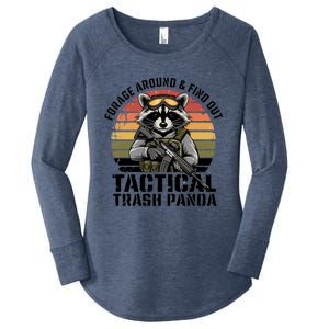 Forage Around And Find Out Tactical Trash Panda Funny Raccoon Meaningful Gift Women's Perfect Tri Tunic Long Sleeve Shirt