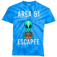 Funny Alien Art Alien Lover Area 51 Escapee Alien Kids Tie-Dye T-Shirt