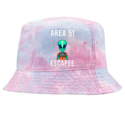 Funny Alien Art Alien Lover Area 51 Escapee Alien Tie-Dyed Bucket Hat