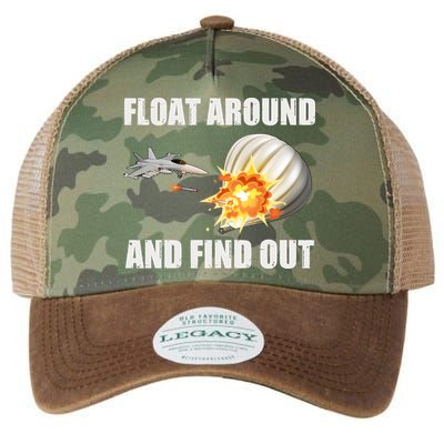 Float Around And Find Out Military Jet Shooting Balloon Legacy Tie Dye Trucker Hat