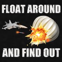 Float Around And Find Out Military Jet Shooting Balloon Ladies PosiCharge Tri-Blend Wicking Tank