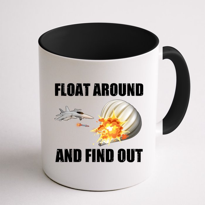 Float Around And Find Out Military Jet Shooting Balloon Mug