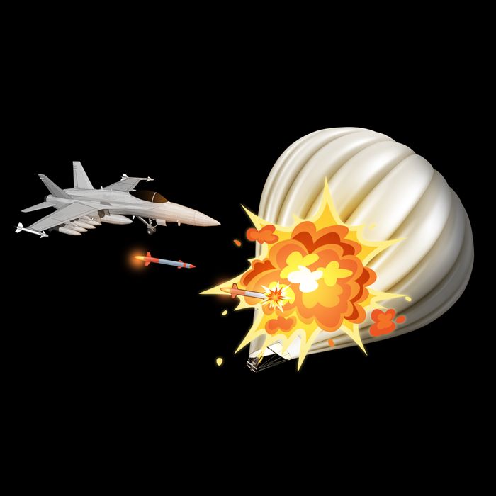 Float Around And Find Out Military Jet Shooting Balloon Mug