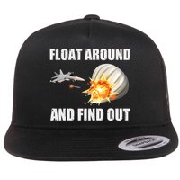 Float Around And Find Out Military Jet Shooting Balloon Flatbill Hat