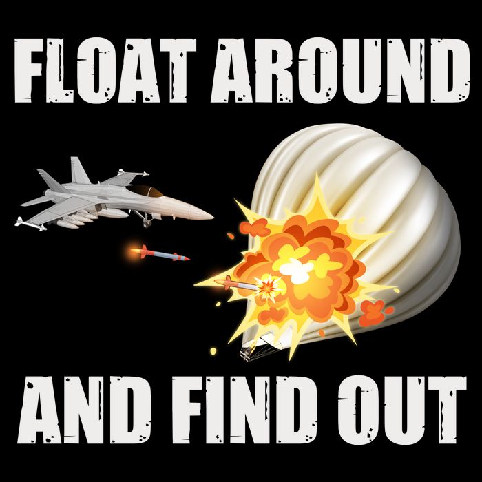 Float Around And Find Out Military Jet Shooting Balloon 16 in Basic Backpack