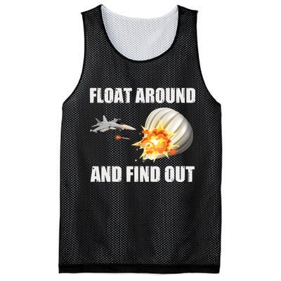 Float Around And Find Out Military Jet Shooting Balloon Mesh Reversible Basketball Jersey Tank