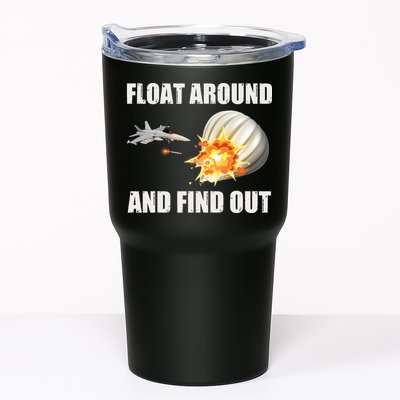 Float Around And Find Out Military Jet Shooting Balloon Tumbler