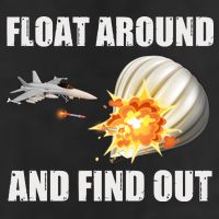 Float Around And Find Out Military Jet Shooting Balloon 25L Jumbo Tote