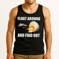Float Around And Find Out Military Jet Shooting Balloon Tank Top