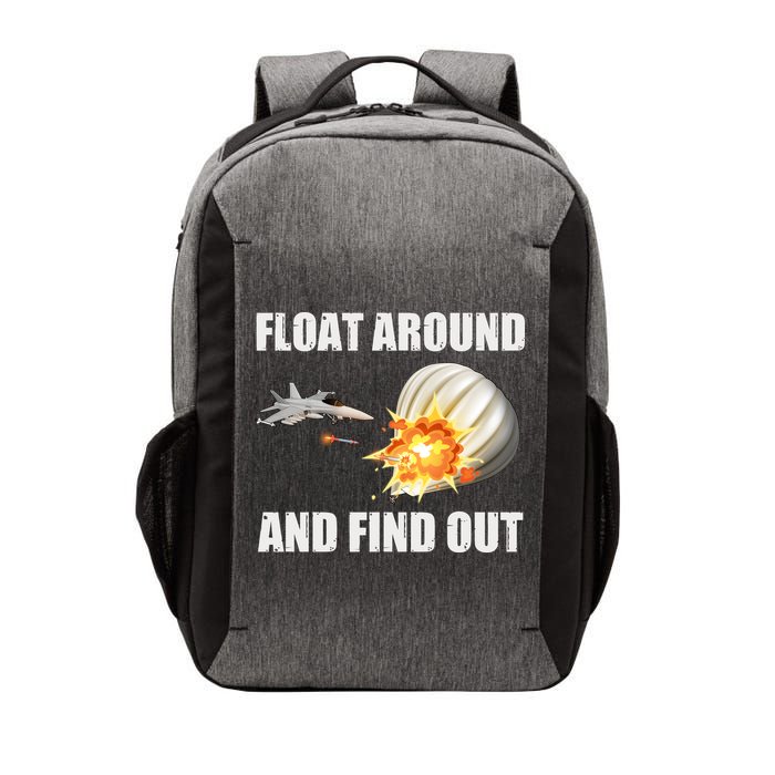 Float Around And Find Out Military Jet Shooting Balloon Vector Backpack