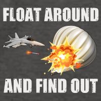 Float Around And Find Out Military Jet Shooting Balloon Vector Backpack