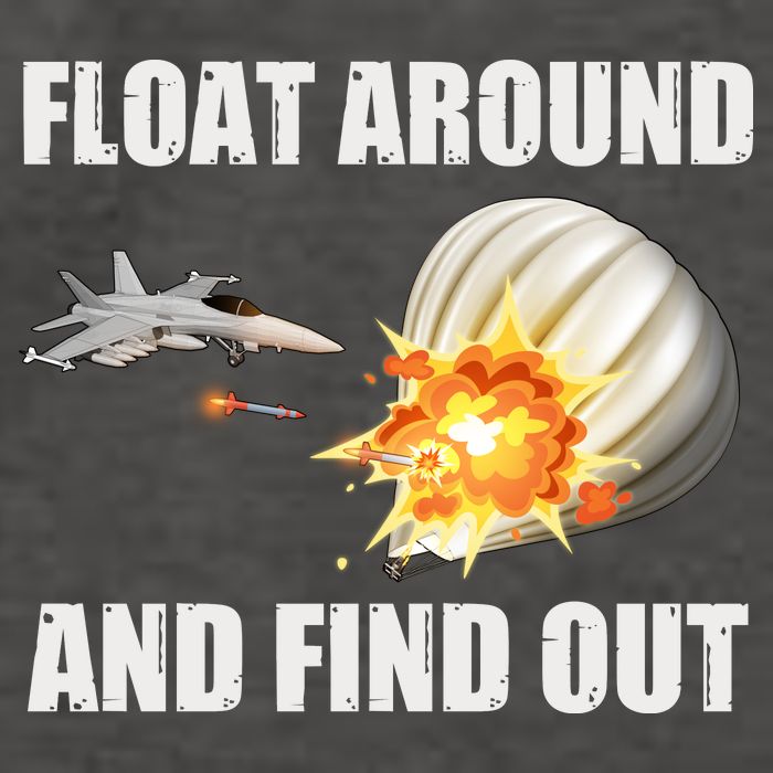 Float Around And Find Out Military Jet Shooting Balloon Vector Backpack