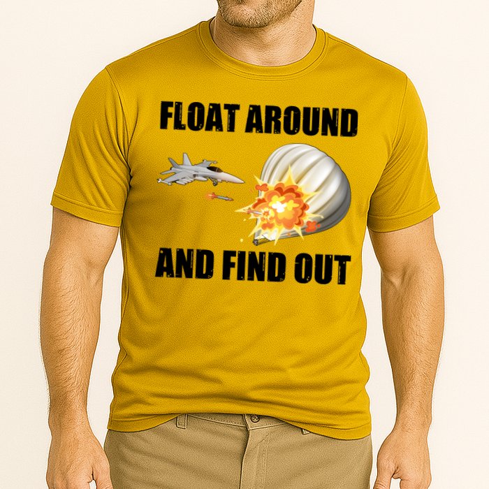 Float Around And Find Out Military Jet Shooting Balloon Performance Shirt