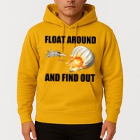 Float Around And Find Out Military Jet Shooting Balloon Hoodie