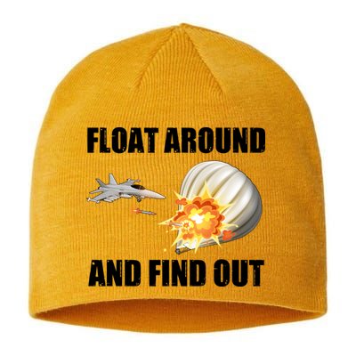 Float Around And Find Out Military Jet Shooting Balloon Sustainable Beanie