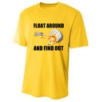 Float Around And Find Out Military Jet Shooting Balloon Youth Performance Sprint T-Shirt