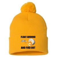 Float Around And Find Out Military Jet Shooting Balloon Pom Pom 12in Knit Beanie