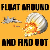 Float Around And Find Out Military Jet Shooting Balloon Kids T-Shirt
