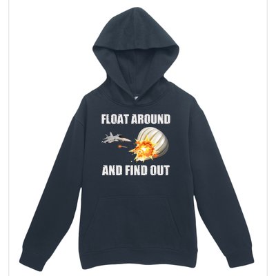 Float Around And Find Out Military Jet Shooting Balloon Urban Pullover Hoodie