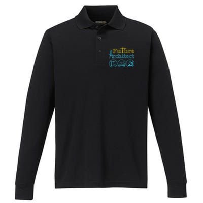 Future Architect Architecture Lover Performance Long Sleeve Polo