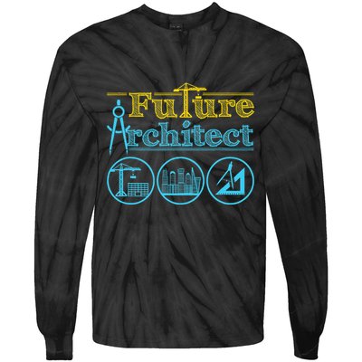 Future Architect Architecture Lover Tie-Dye Long Sleeve Shirt