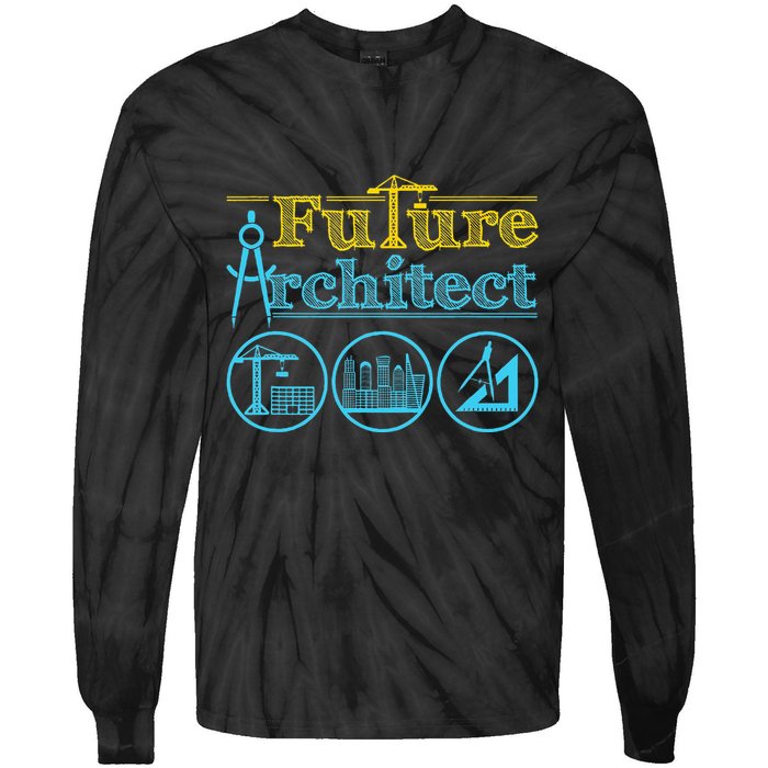 Future Architect Architecture Lover Tie-Dye Long Sleeve Shirt