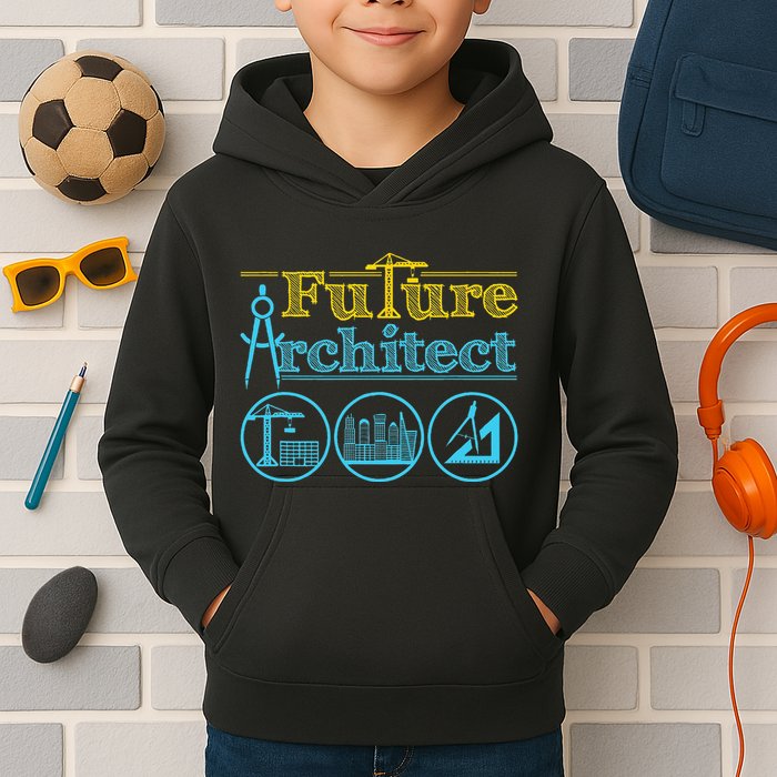 Future Architect Architecture Lover Kids Hoodie