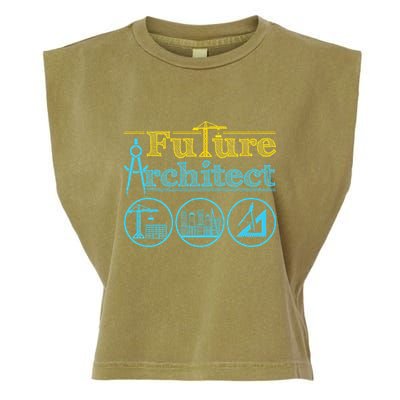 Future Architect Architecture Lover Garment-Dyed Women's Muscle Tee