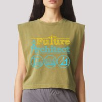 Future Architect Architecture Lover Garment-Dyed Women's Muscle Tee