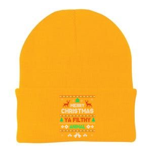 Funny Alone At Home Movies Merry Christmas You Filty Animal Gift Knit Cap Winter Beanie