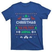 Funny Alone At Home Movies Merry Christmas You Filty Animal Gift T-Shirt