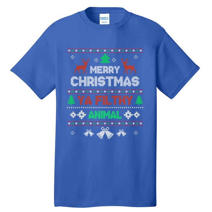 Funny Alone At Home Movies Merry Christmas You Filty Animal Gift Tall T-Shirt